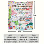 Cozy Flannel Throw Blanket for Granddaughter with Heartfelt Letter All-Season Plush Gift