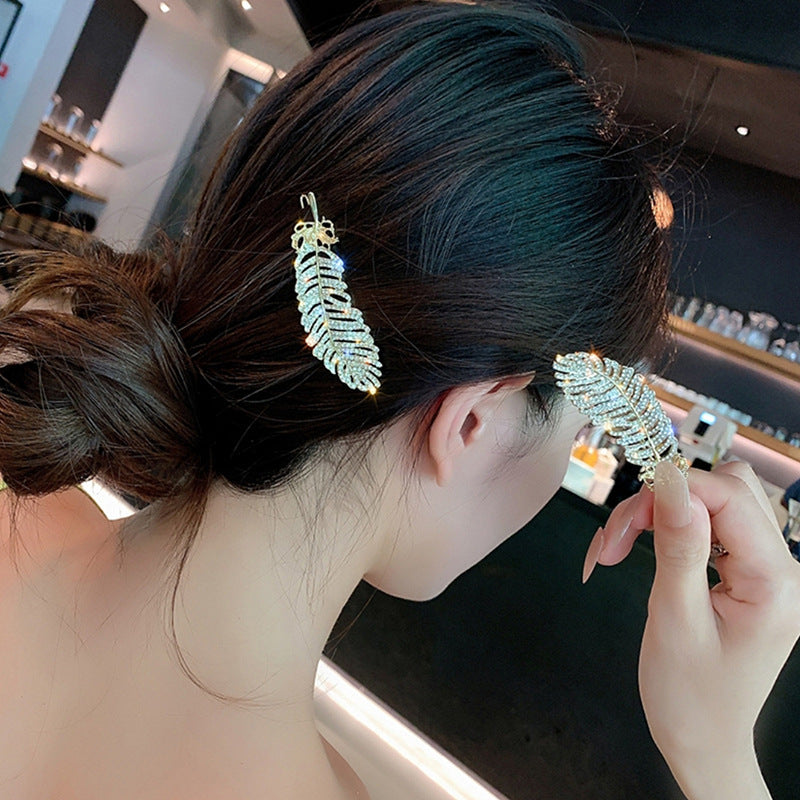 6-Piece Mixed Color Korean Diamond Hair Clips for Women