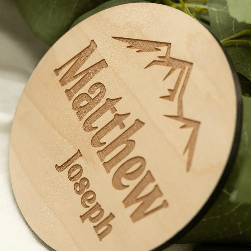 Personalized Wooden Children's Announcement Sign for Gender Reveals Baby Showers and Hospital Visits