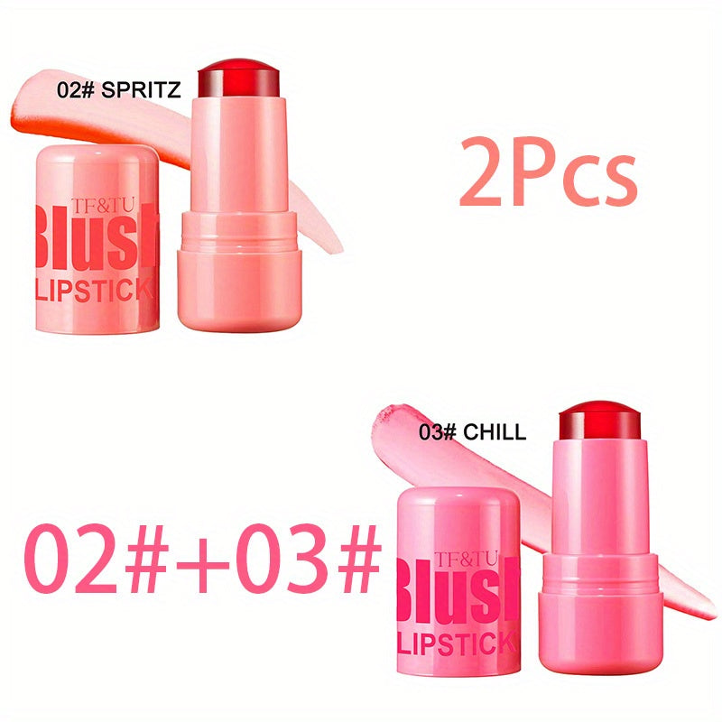 Barra de rubor en gel que cambia de color para labios y mejillas, dúo
