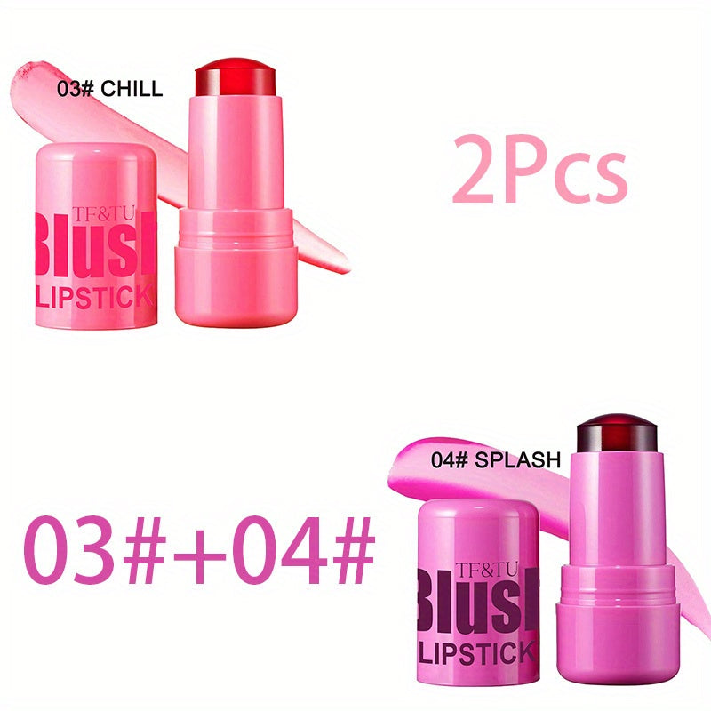 Barra de rubor en gel que cambia de color para labios y mejillas, dúo