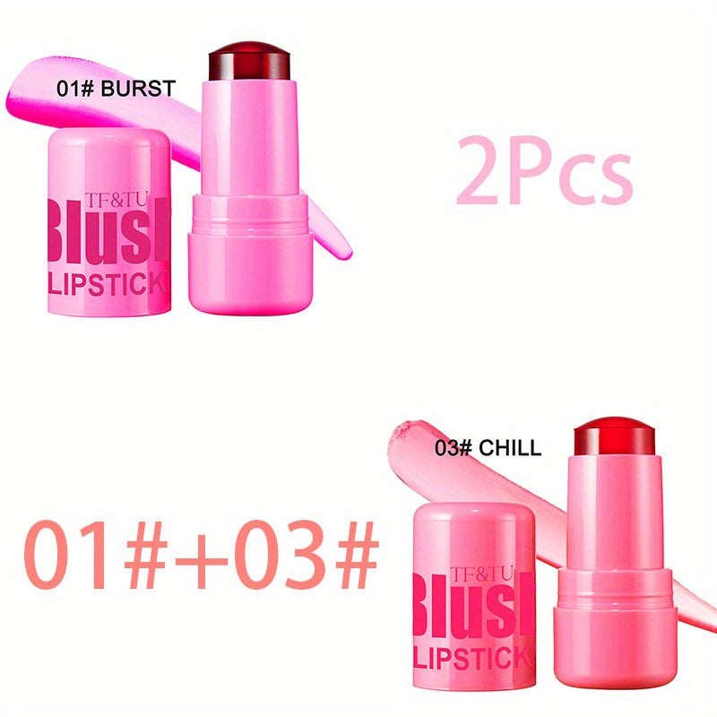 Barra de rubor en gel que cambia de color para labios y mejillas, dúo