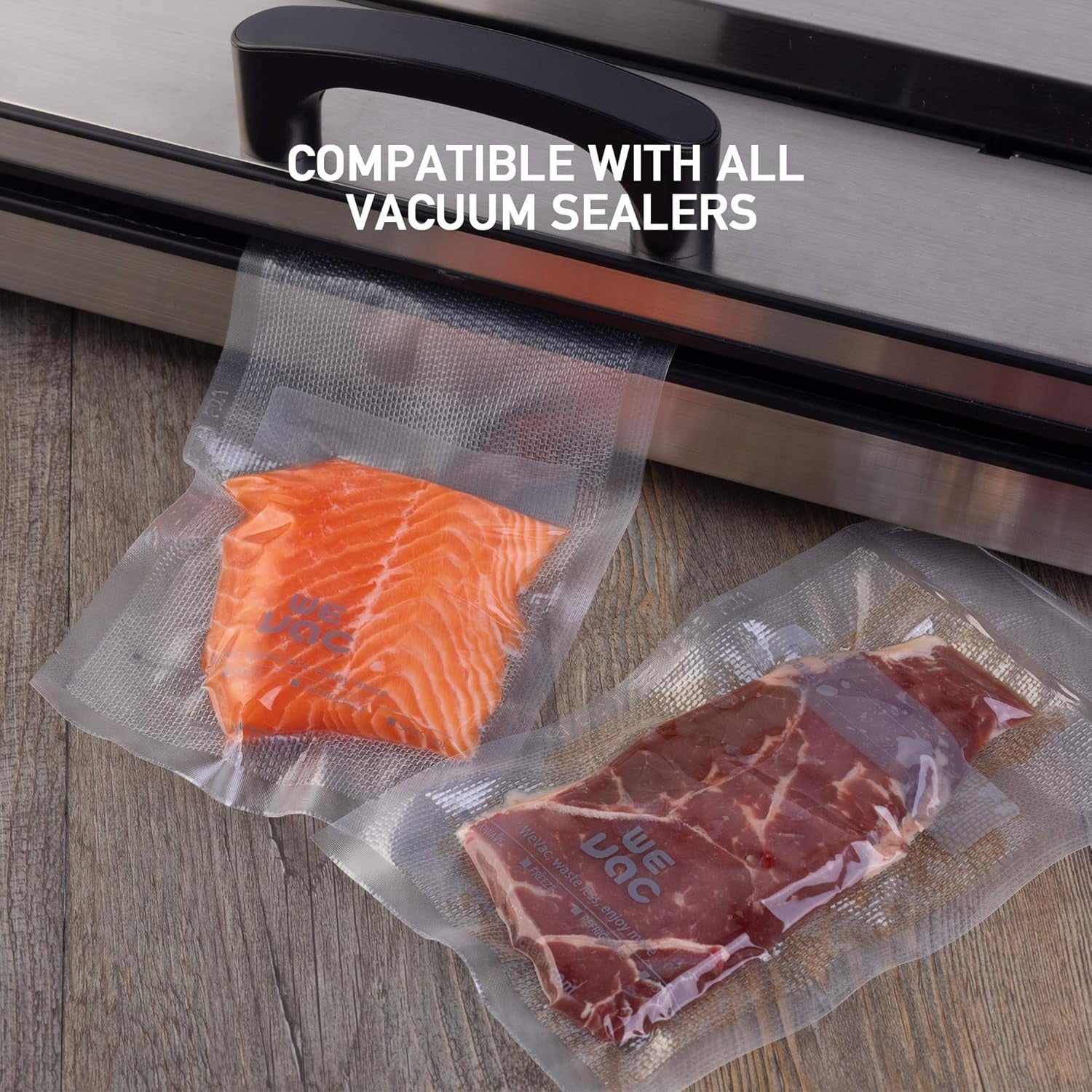 Commercial Grade BPA-Free Vacuum Sealer Bags for Meal Prep and Sous Vide with Patented Suction Channels Bulk Pack