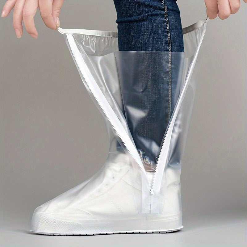 Unisex Waterproof Shoe Covers High Tube Thickened for Riding and Rain