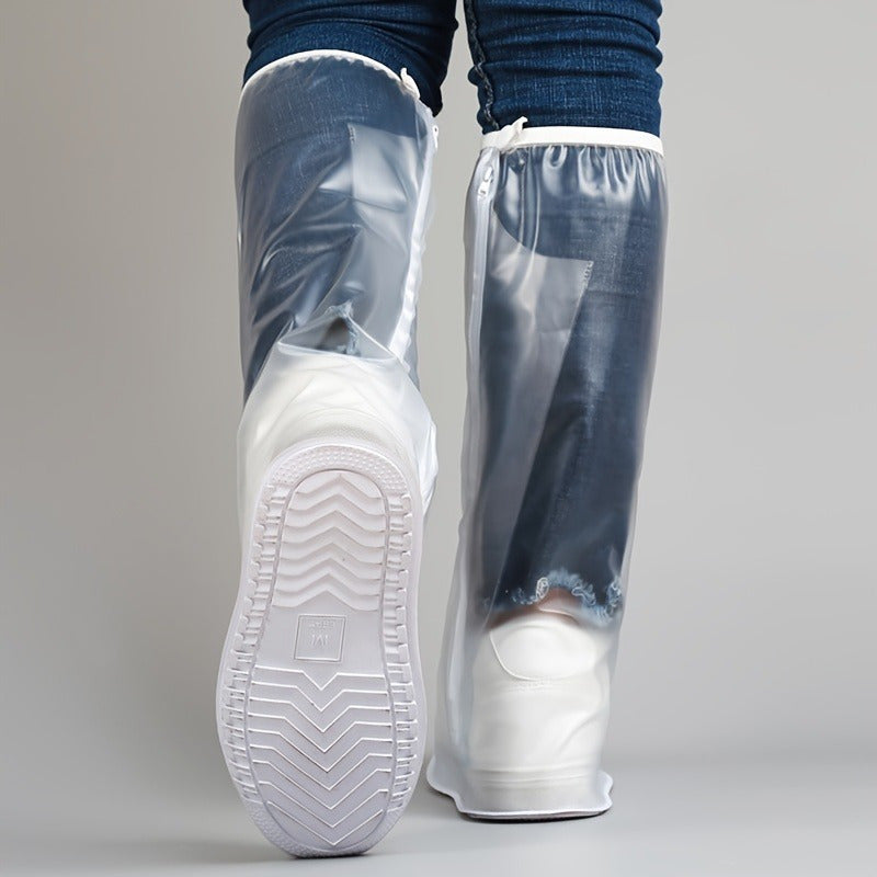 Unisex Waterproof Shoe Covers High Tube Thickened for Riding and Rain