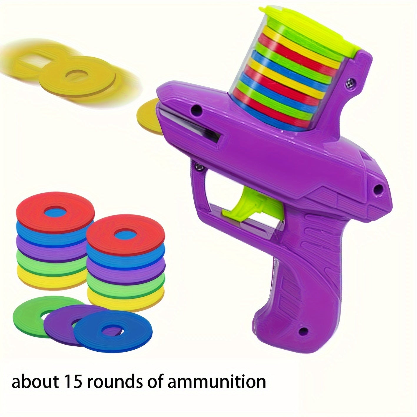 Juguete para gatos con discos voladores de colores, plástico duradero, lanzador interactivo para gatos, sin batería