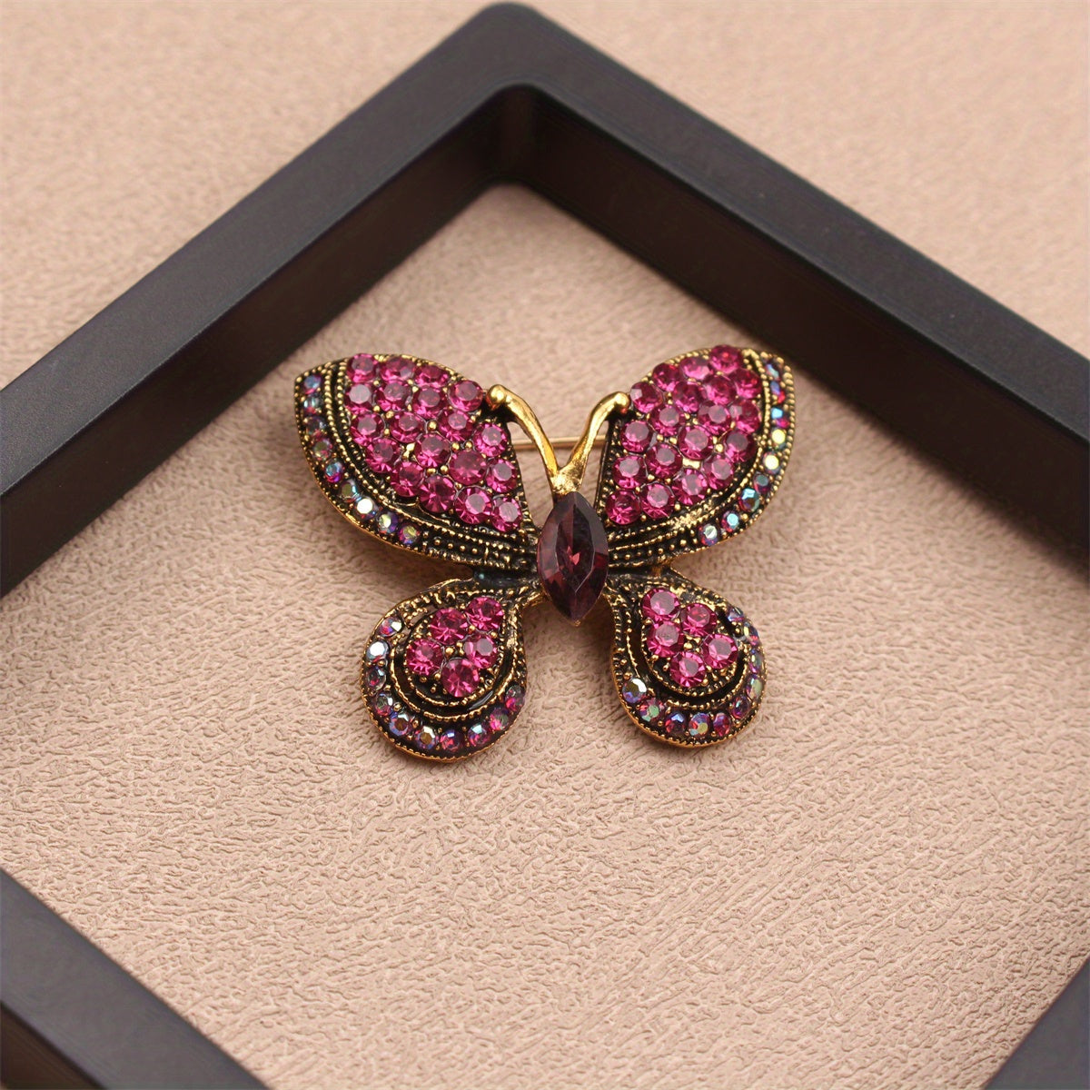 Elegant Rhinestone Butterfly Brooch for Women Jewelry Accessories