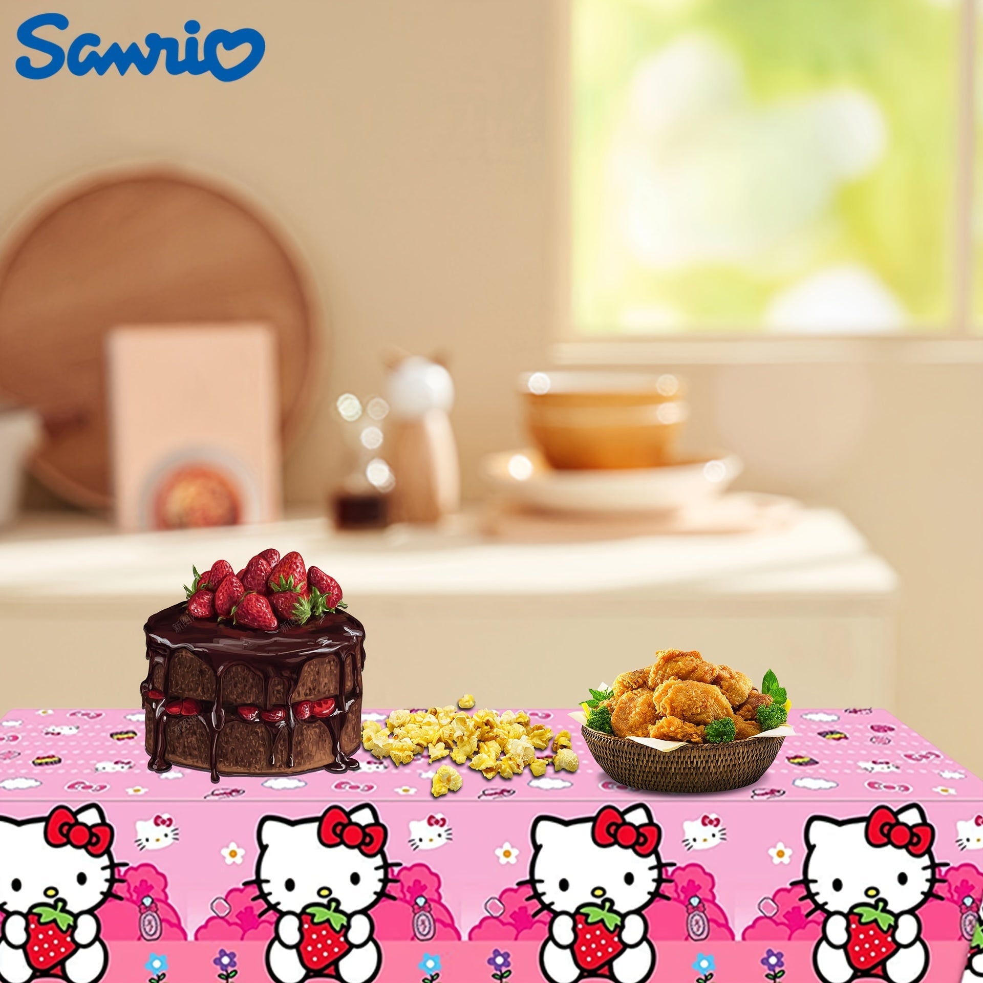 Yoqimli multfilm kechasi stol matosi, toʻgʻri burchakli, tugʻilgan kunlar va tadbirlar uchun