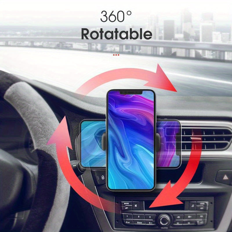 Universal avtomobil telefon tutqich 360° buriladigan sozlanadigan vent montaj klipi uchun smartfonlar