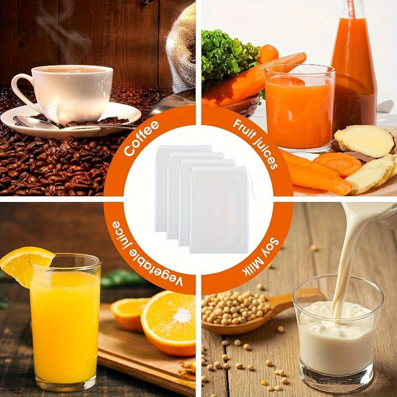 3PCS Food Filter Mesh Nut Milk Bag Reusable Nylon Tea Coffee Filter