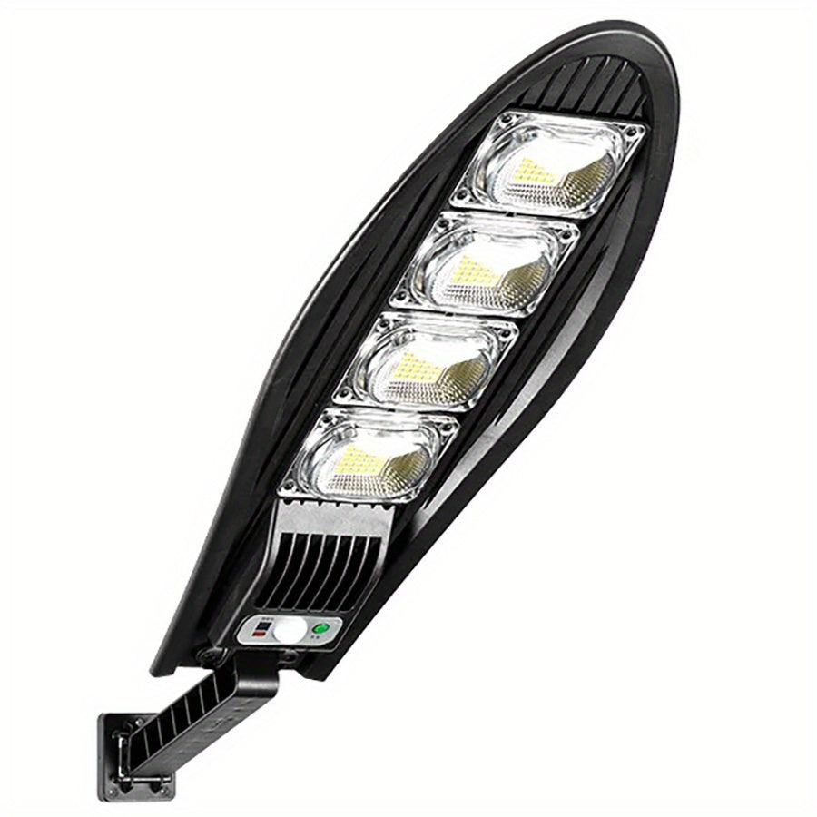 Solar-Powered LED Outdoor Street Light with Motion Sensor and Remote Control for Garden Yard Patio