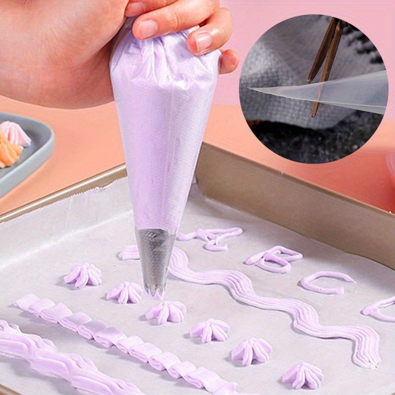 100 Disposable Piping Bags for Cake Decoration, Triangular Icing, Frosting, Cookies