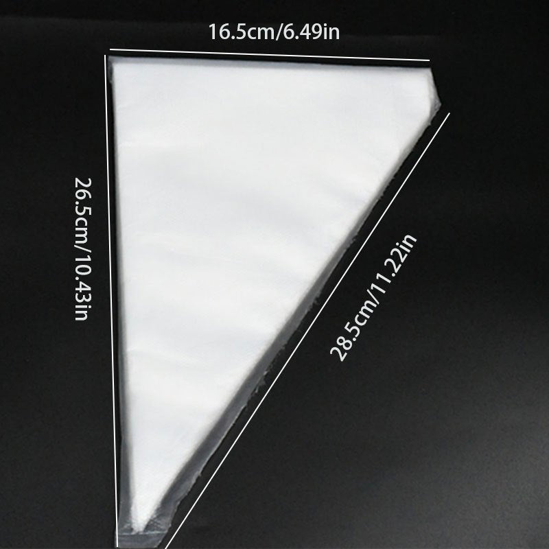 100 Disposable Piping Bags for Cake Decoration, Triangular Icing, Frosting, Cookies
