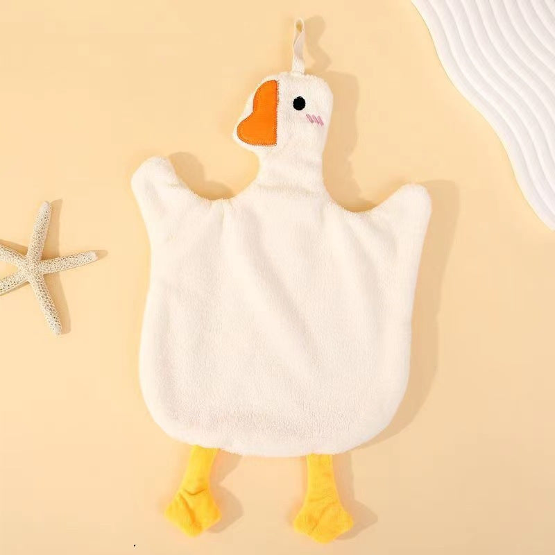 Cartoon Duck Hand Towel Set Soft Quick-Dry Cotton Bathroom Towel 30g/㎡