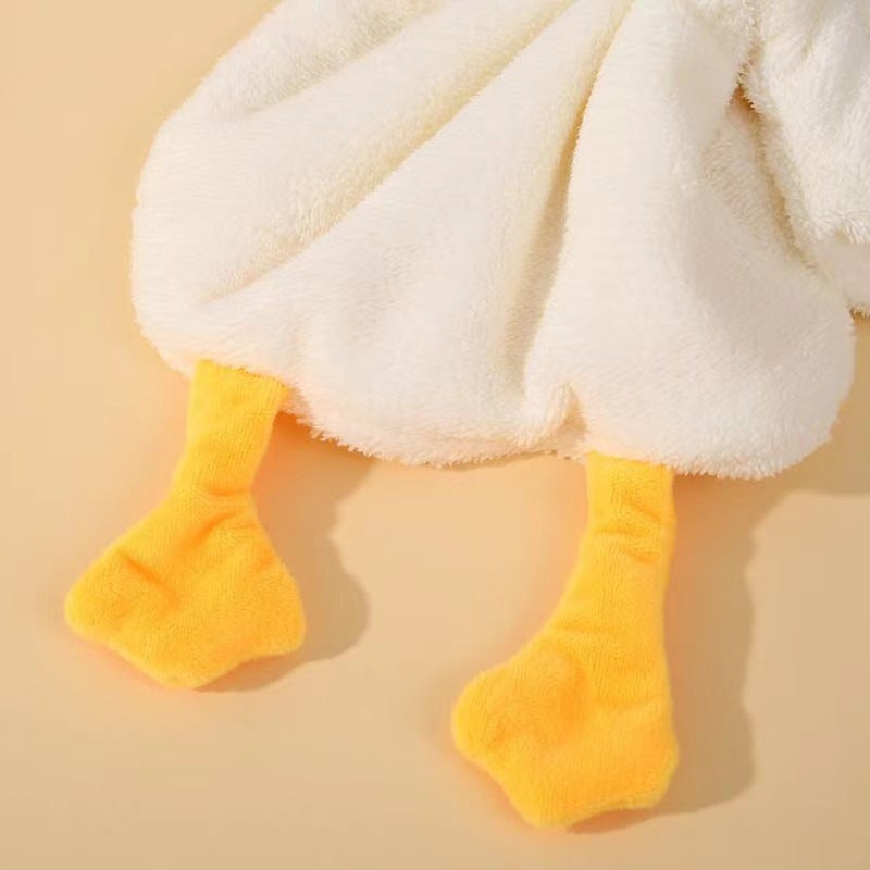 Cartoon Duck Hand Towel Set Soft Quick-Dry Cotton Bathroom Towel 30g/㎡