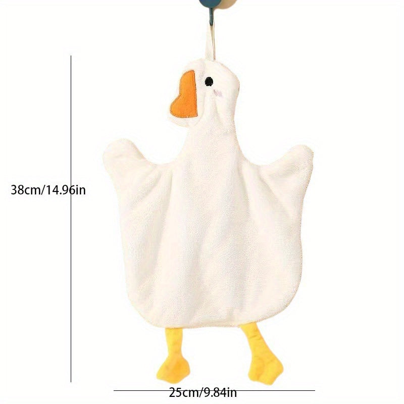 Cartoon Duck Hand Towel Set Soft Quick-Dry Cotton Bathroom Towel 30g/㎡
