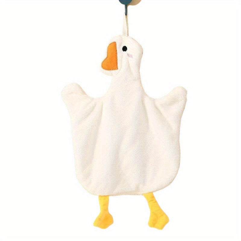 Cartoon Duck Hand Towel Set Soft Quick-Dry Cotton Bathroom Towel 30g/㎡