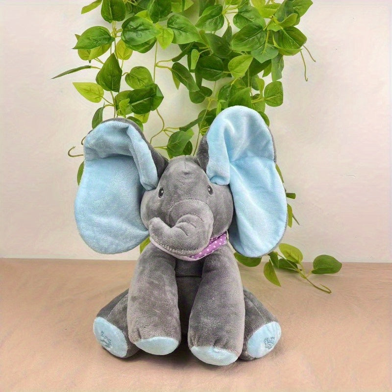 Pink and Blue Interactive Elephant Plush Toy for Girls Over 6 Years Musical Singing Battery Operated