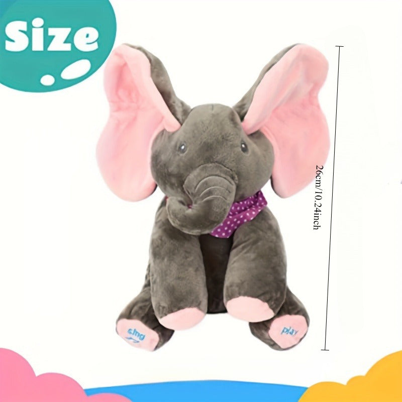 Pink and Blue Interactive Elephant Plush Toy for Girls Over 6 Years Musical Singing Battery Operated