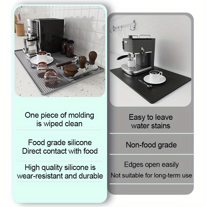 Silicone Coffee Machine Mat Heat Resistant Non Slip Kitchen Protector