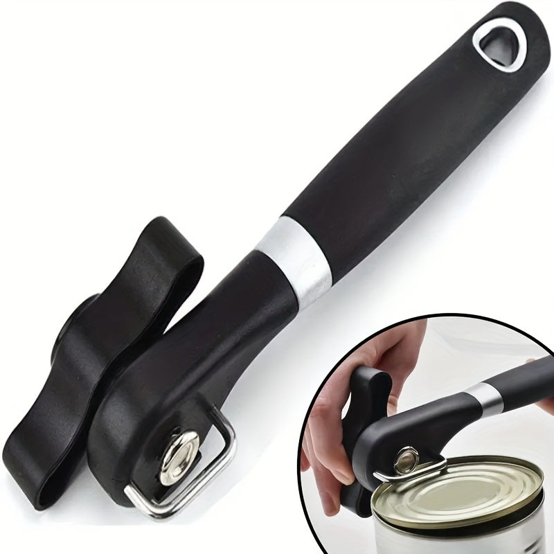 Stainless Steel Manual Can Opener with Non-Slip Handle, Rust-Proof, Durable