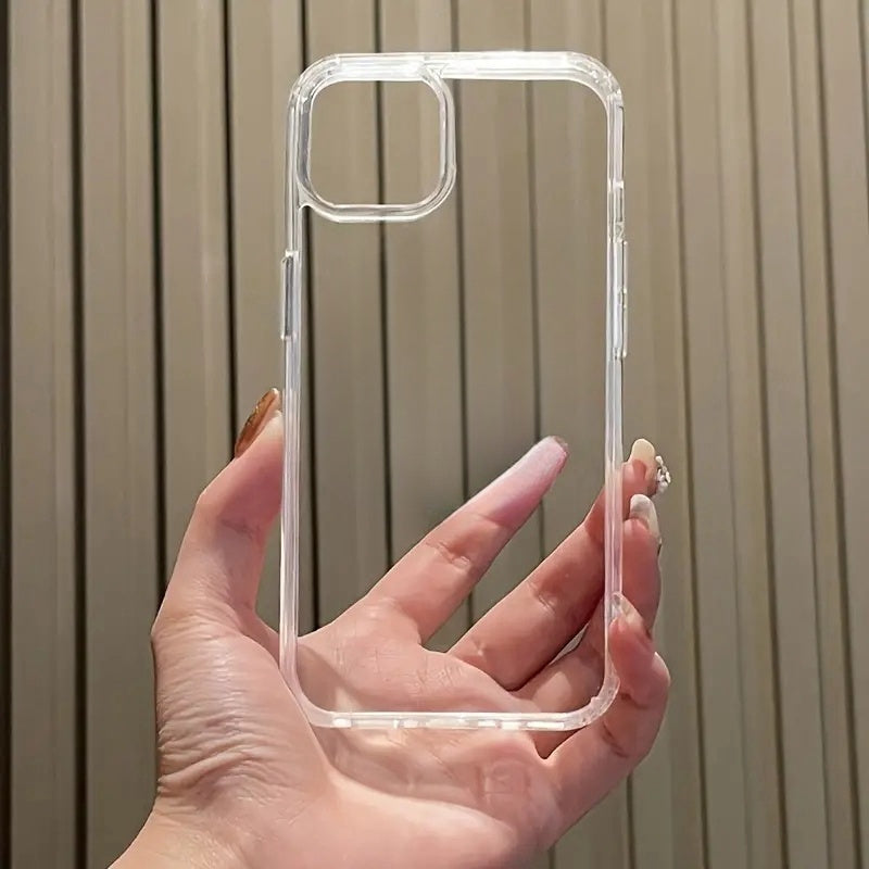 Luxury Clear Shockproof TPU Phone Case for iPhone 16 15 14 13 12 11 Pro Max Mini