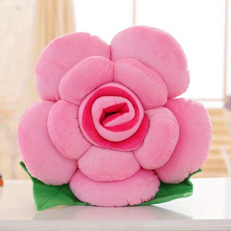 Cojín decorativo de rosa rosa de 11 pulgadas para sala de estar y dormitorio