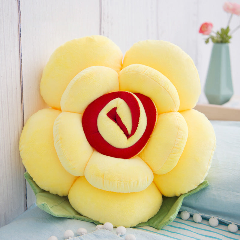 Cojín decorativo de rosa rosa de 11 pulgadas para sala de estar y dormitorio