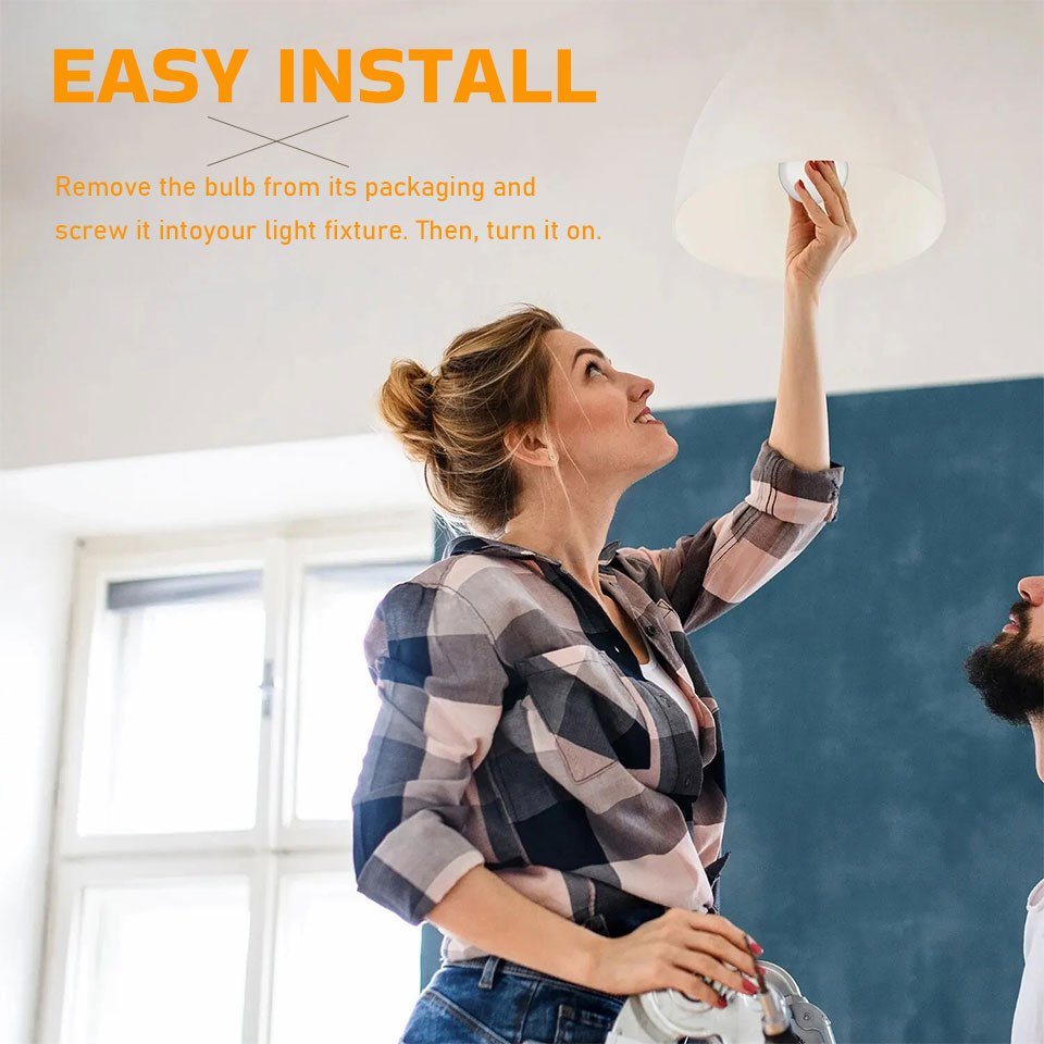 20W E27 LED Bulbs Pack of 12 Spherical Non-Flicker Energy Efficient Indoor Household Light Bulbs