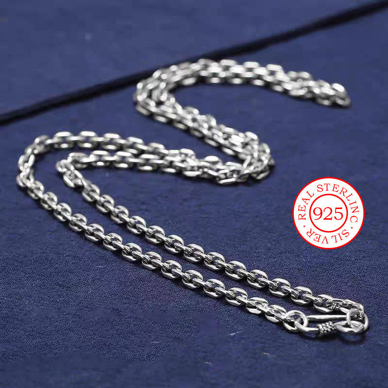 925 Sterling Silver'dan yasalgan Retro Zanjirli Marjon - Hamkoringiz uchun ideal sovg'a - Kundalik kiyim va konsertlar uchun ajoyib