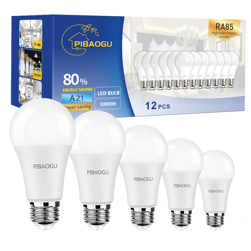 20W E27 LED Bulbs Pack of 12 Spherical Non-Flicker Energy Efficient Indoor Household Light Bulbs