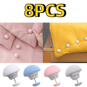 Set of 8 Mushroom Shaped Bed Sheet Grippers for Secure Mattress and Bedding