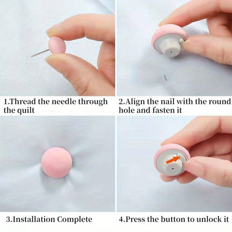 Set of 8 Mushroom Shaped Bed Sheet Grippers for Secure Mattress and Bedding