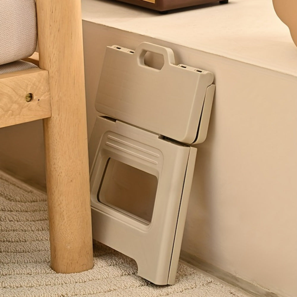 Taburete plegable de plástico cuadrado, portátil, duradero y antideslizante para hogar, cocina y exterior