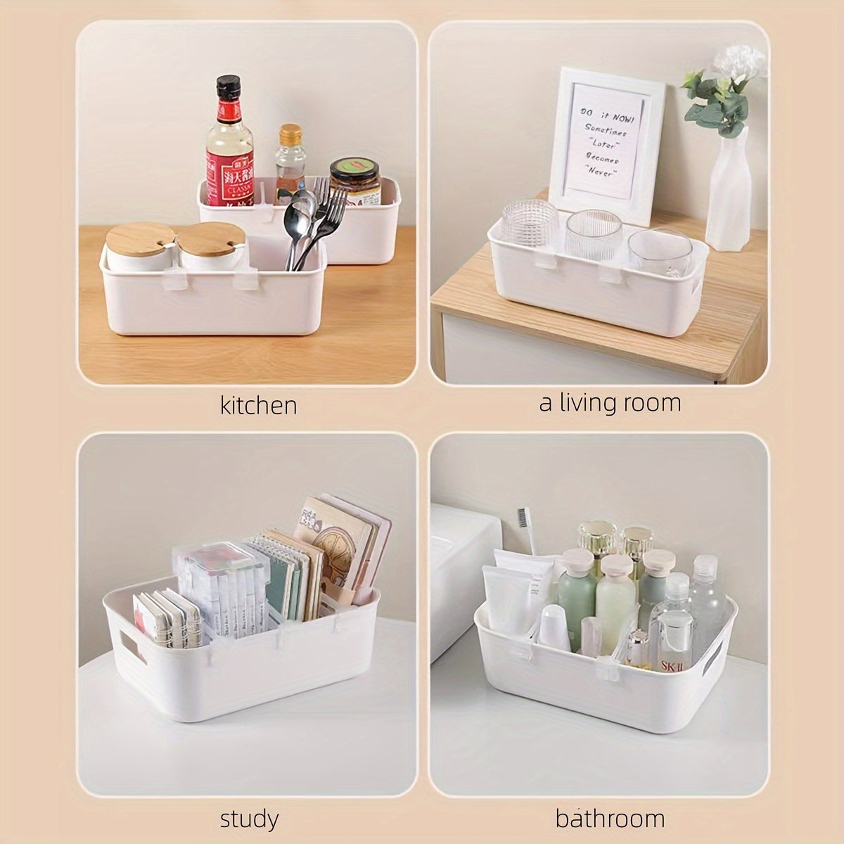 Adjustable Refrigerator Organizer Panels Set of 4 Freezer Divider Storage Boards Space-Saving Kitchen Door Organizer