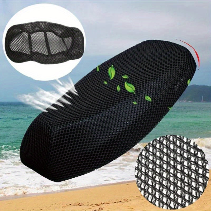 Universal Breathable 3D Mesh Motorcycle Seat Cover Anti-Skid Polyester