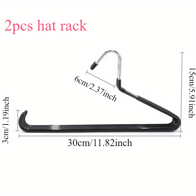 Steel Hat Rack Organizer for Baseball Caps, Space-Saving, No Assembly