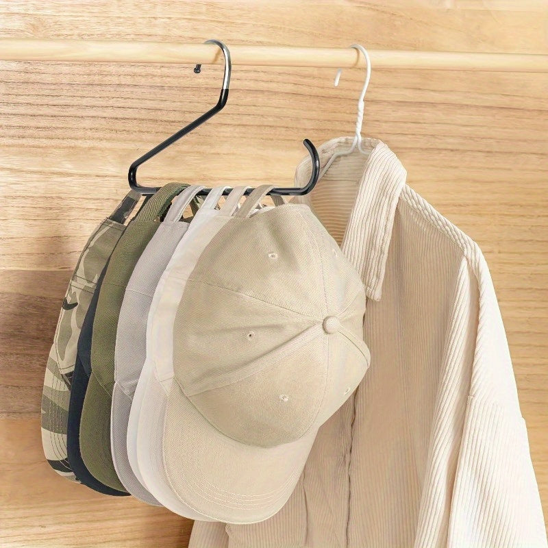 Steel Hat Rack Organizer for Baseball Caps, Space-Saving, No Assembly