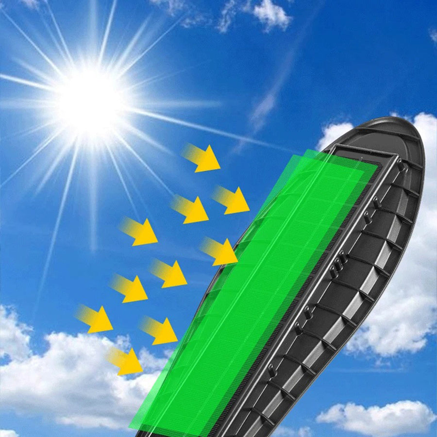 Quyosh energiyasi bilan ishlaydigan LED tashqi ko'cha chirog'i, harakat sensori va masofadan boshqarish pultiga ega. Turli tashqi hududlar uchun energiya tejamkor COB yo'l chirog'i. 1200mAh litiydan tayyorlangan mustahkam plastikdan.