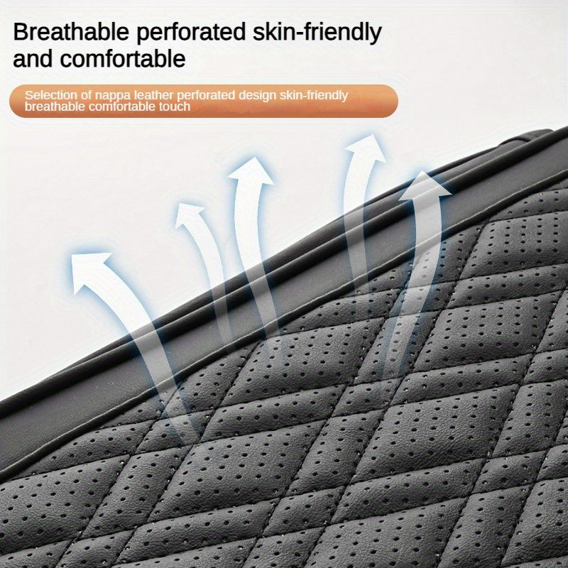 Подушка подлокотника для автомобиля с держателем для телефона, из искусственной кожи, эргономичная, регулируемая по высоте