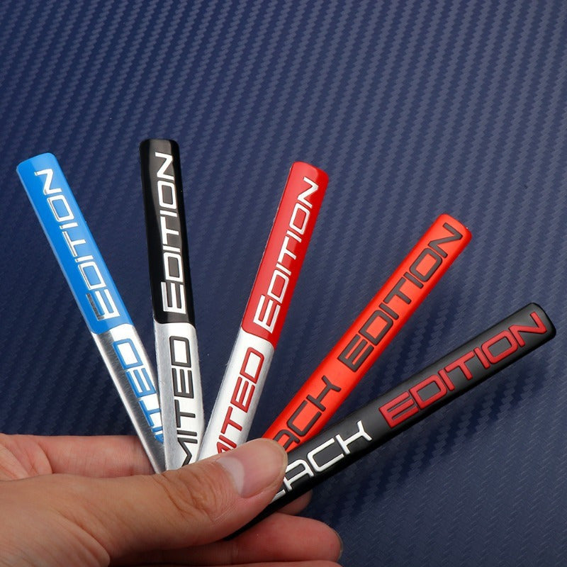 3D Limited Edition Aluminum Emblem Sticker Car Decal Black Blue Red White