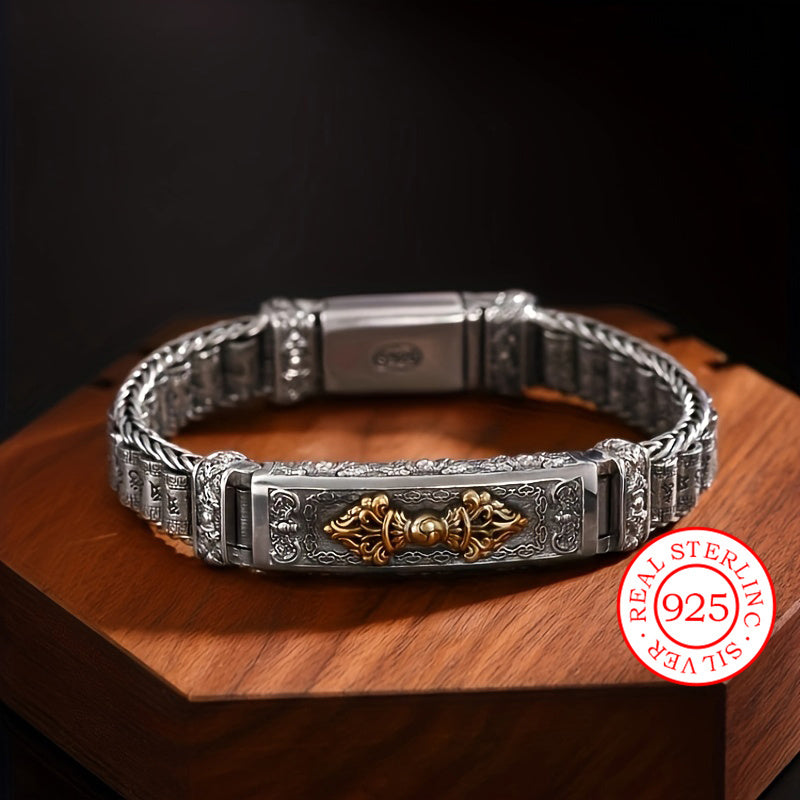 Silver Bracelet Retro Hip Hop Style for Everyday Wear and Festivals