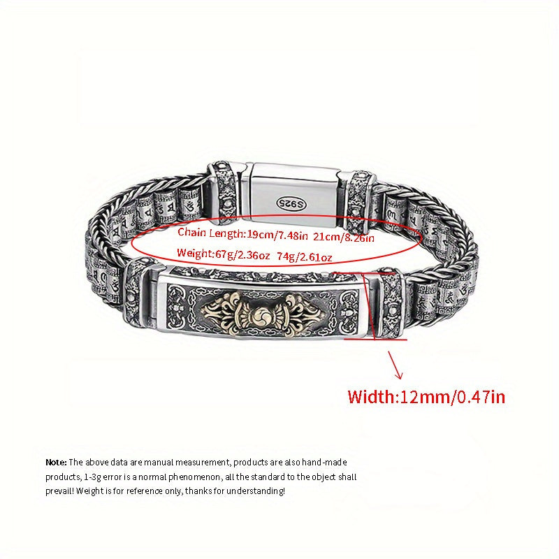 Silver Bracelet Retro Hip Hop Style for Everyday Wear and Festivals