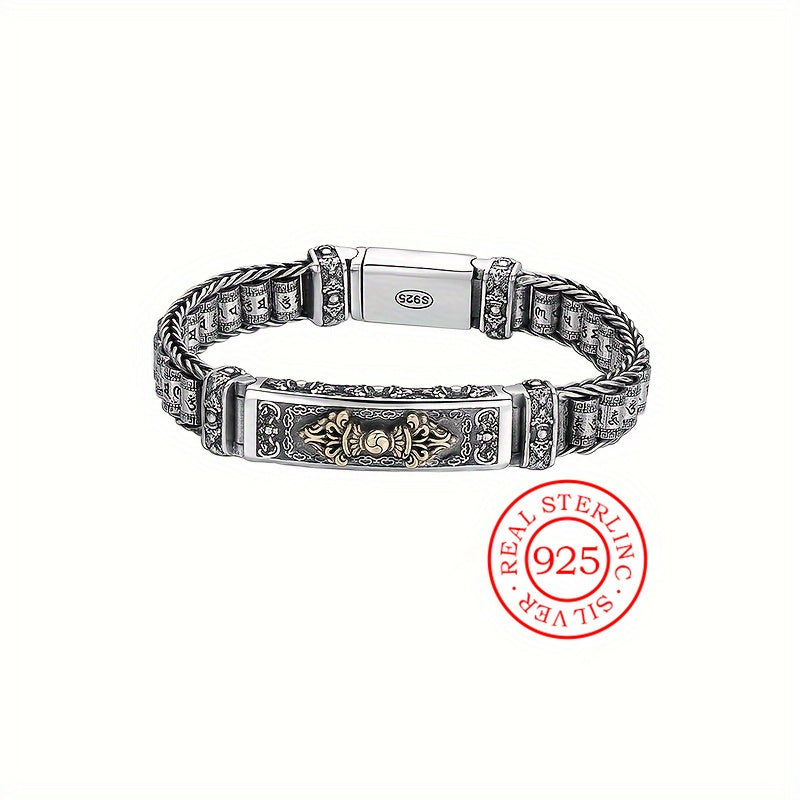 Silver Bracelet Retro Hip Hop Style for Everyday Wear and Festivals