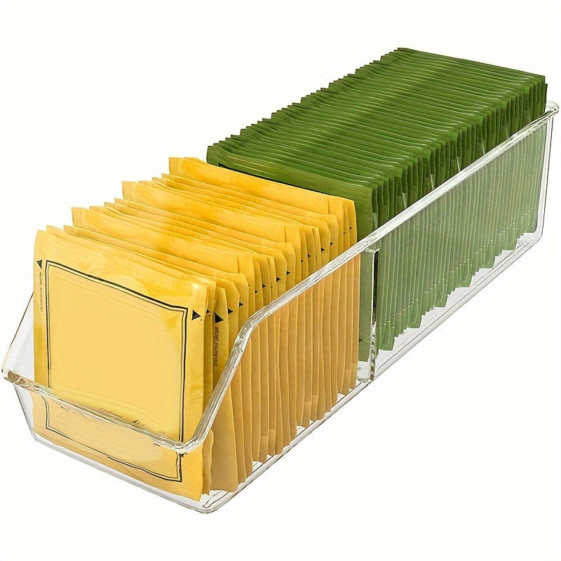 Clear Plastic Tea Bag Organizer for Coffee Sugar Packets Spice Pouches Kitchen Storage