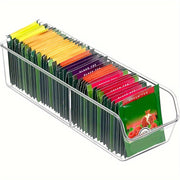 Clear Plastic Tea Bag Organizer for Coffee Sugar Packets Spice Pouches Kitchen Storage