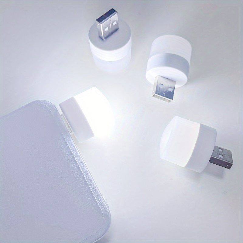 Mini USB Night Lights 10 Pack Warm White LED Eye-Care Reading for Bedroom