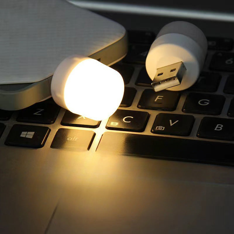 Mini USB Night Lights 10 Pack Warm White LED Eye-Care Reading for Bedroom