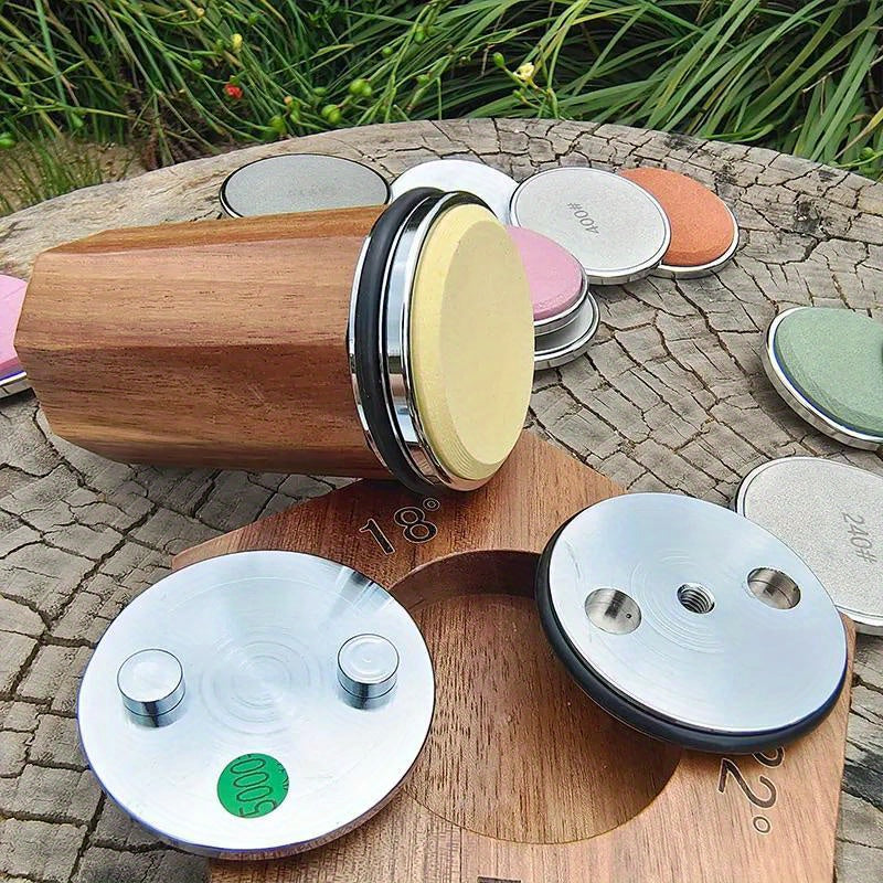 Многофункциональный набор точилок для ножей с роликами - ручной, металлический кухонный инструмент для заточки с точностью под различными углами 12°, 15°, 18°, 20° и 22°.