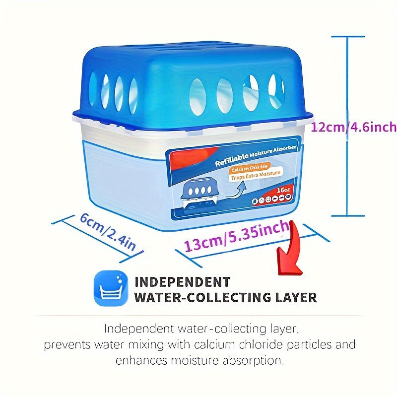 14oz Qayta ishlatiladigan namlikni yutuvchi quti, aromatsiz, shkaflar uchun namlikni olib tashlovchi